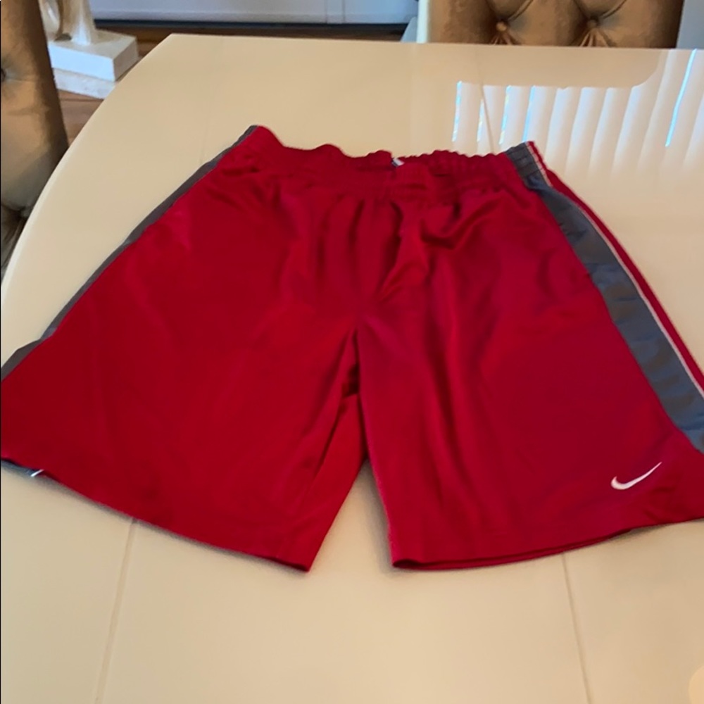 Men’s Red and Gray Nike shorts